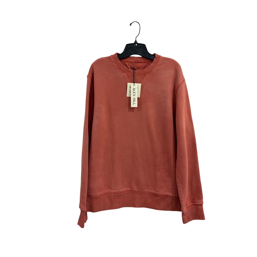 Alex Mill Botanical Dyed Crewneck Sweatshirt Persimmon Orange Men Large
